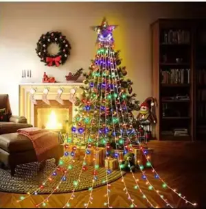 *Multicoloured LED Decorative Water Fall Star 2.2m