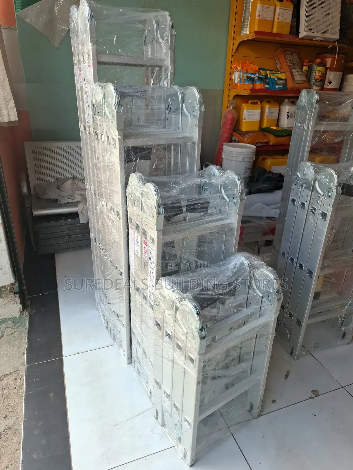 8 FT Aluminium Multi-Folding Ladder-4 X 2steps
