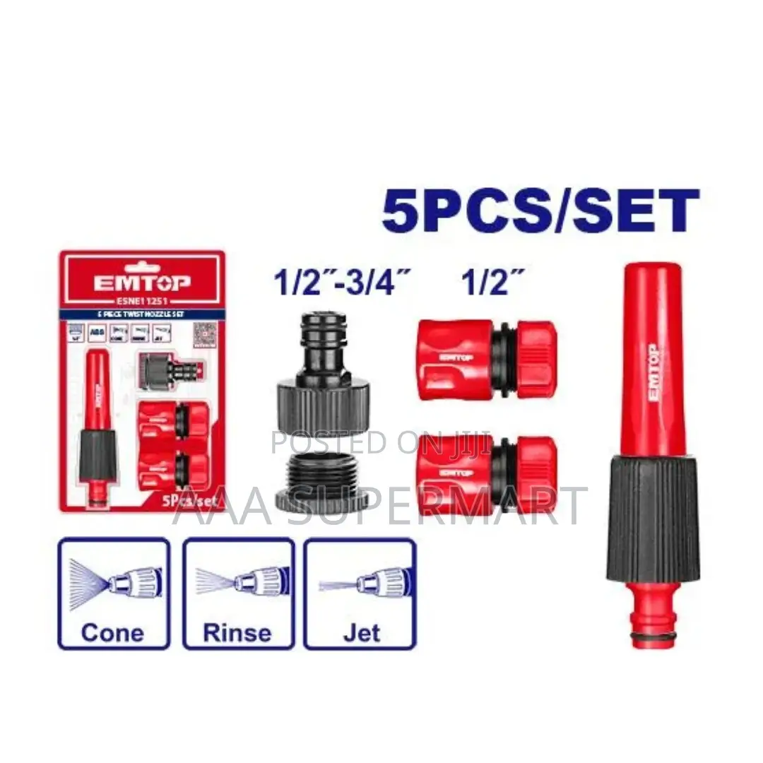 Emtop 5 Piece Twist Nozzle Set