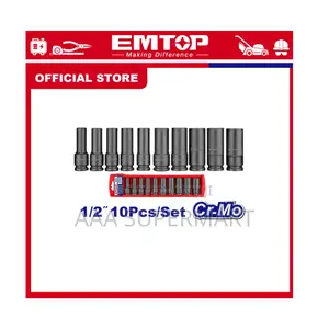 Emtop 10 PCS 12 Impact Socket Set