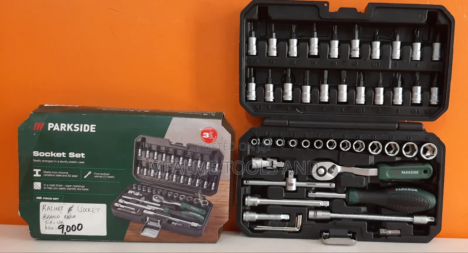 Rachet Socket Set New Parkside Heavy Duty Durable Ex-Uk