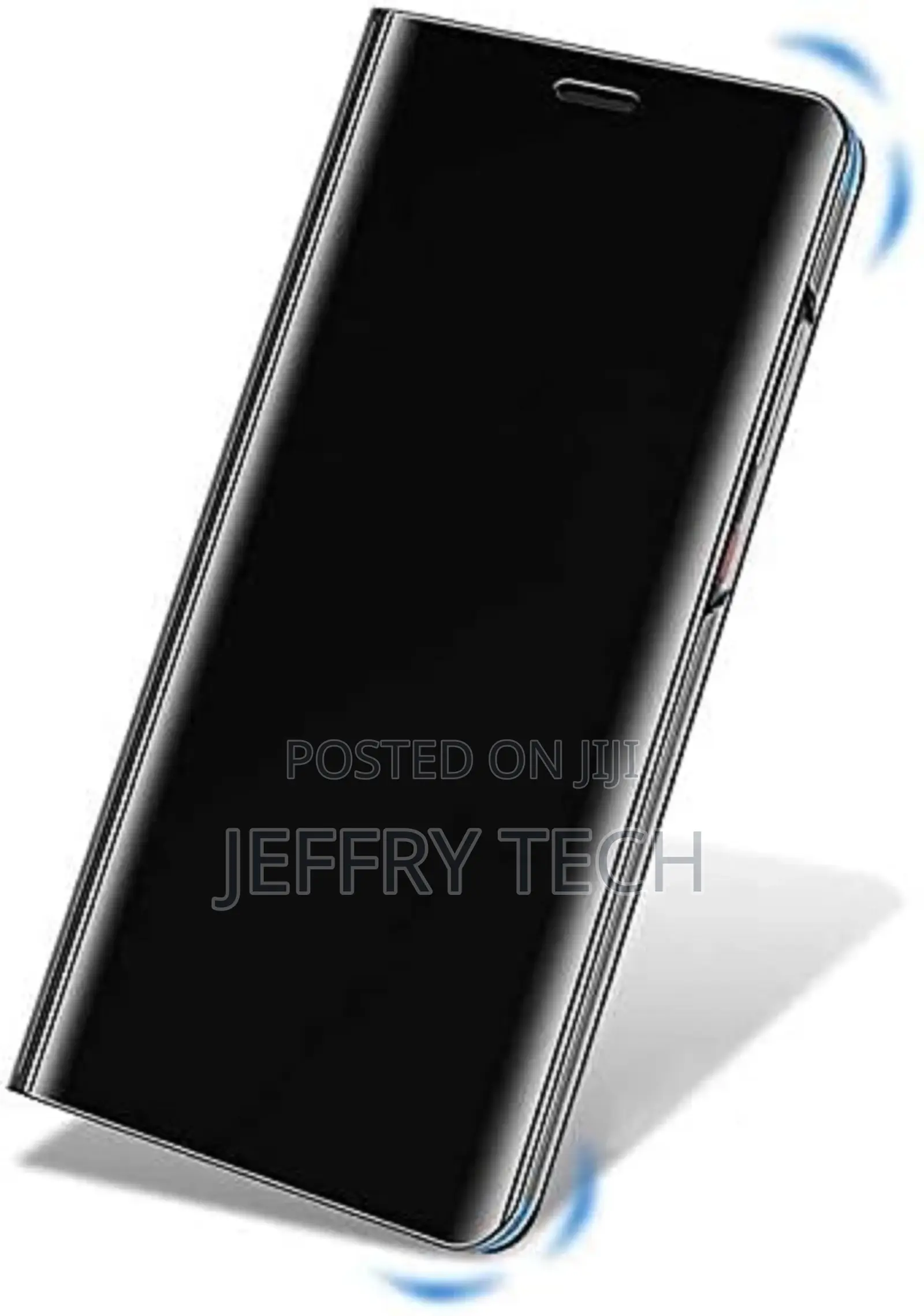 Clear View Standing Without Sensor for Samsung J6 Plus-Black