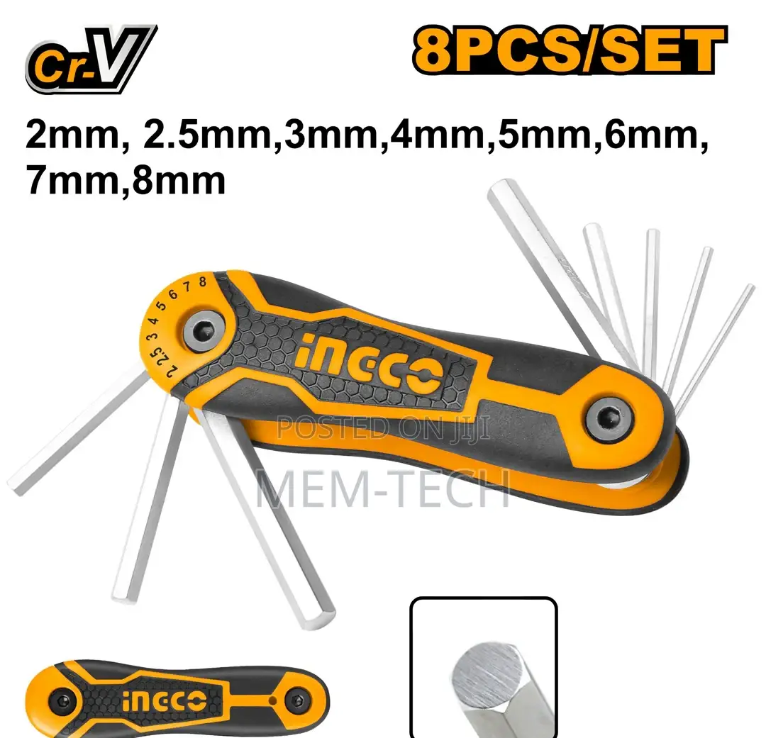 INGCO HHK14081 8pcs Hex Key( Pocket)