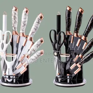 9pc Marble Knife Set