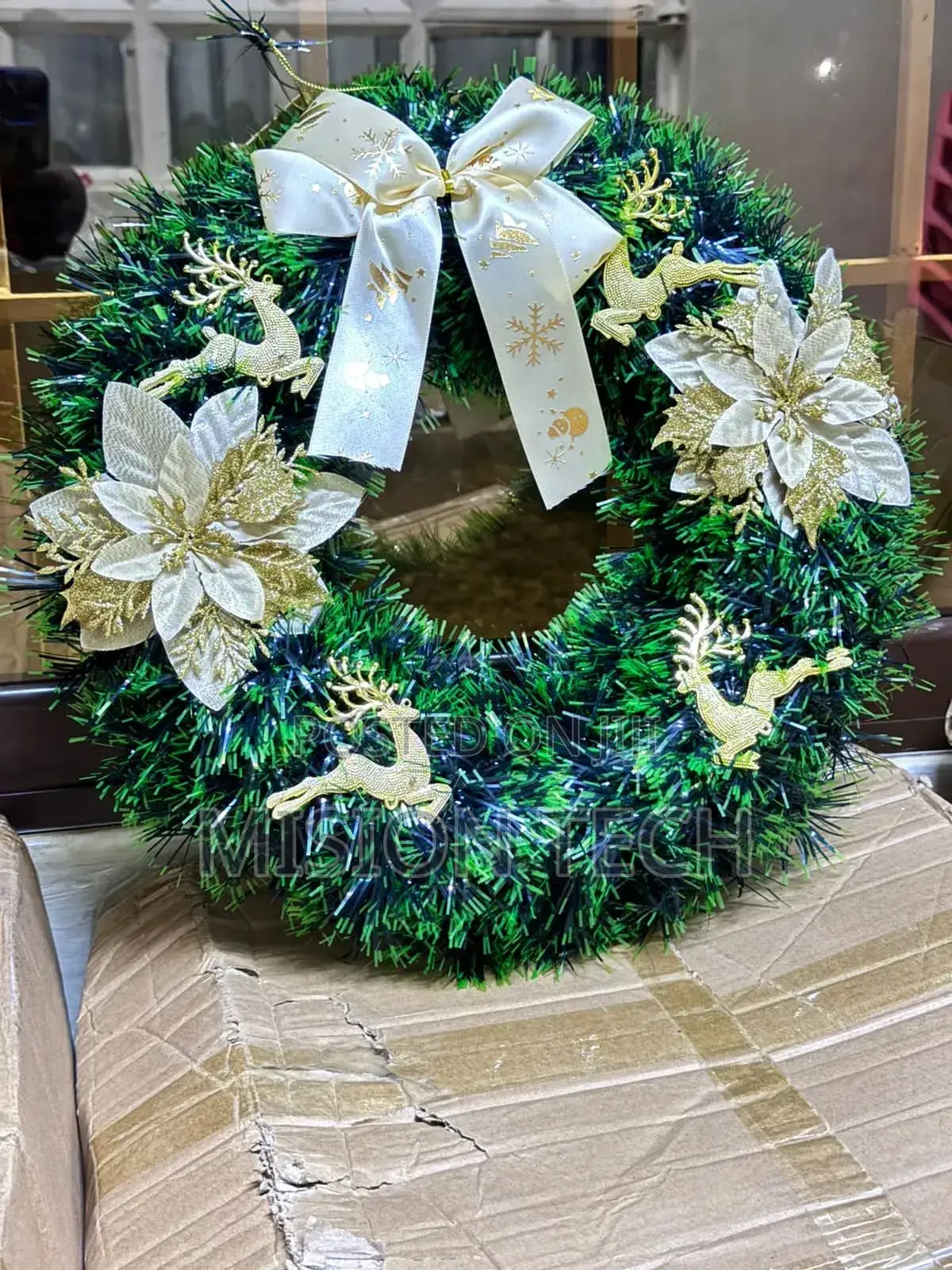 *40CM Christmas Wreath for Front Door 