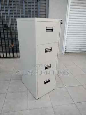 Metallic 4 Drawer Lockable File Cabinet