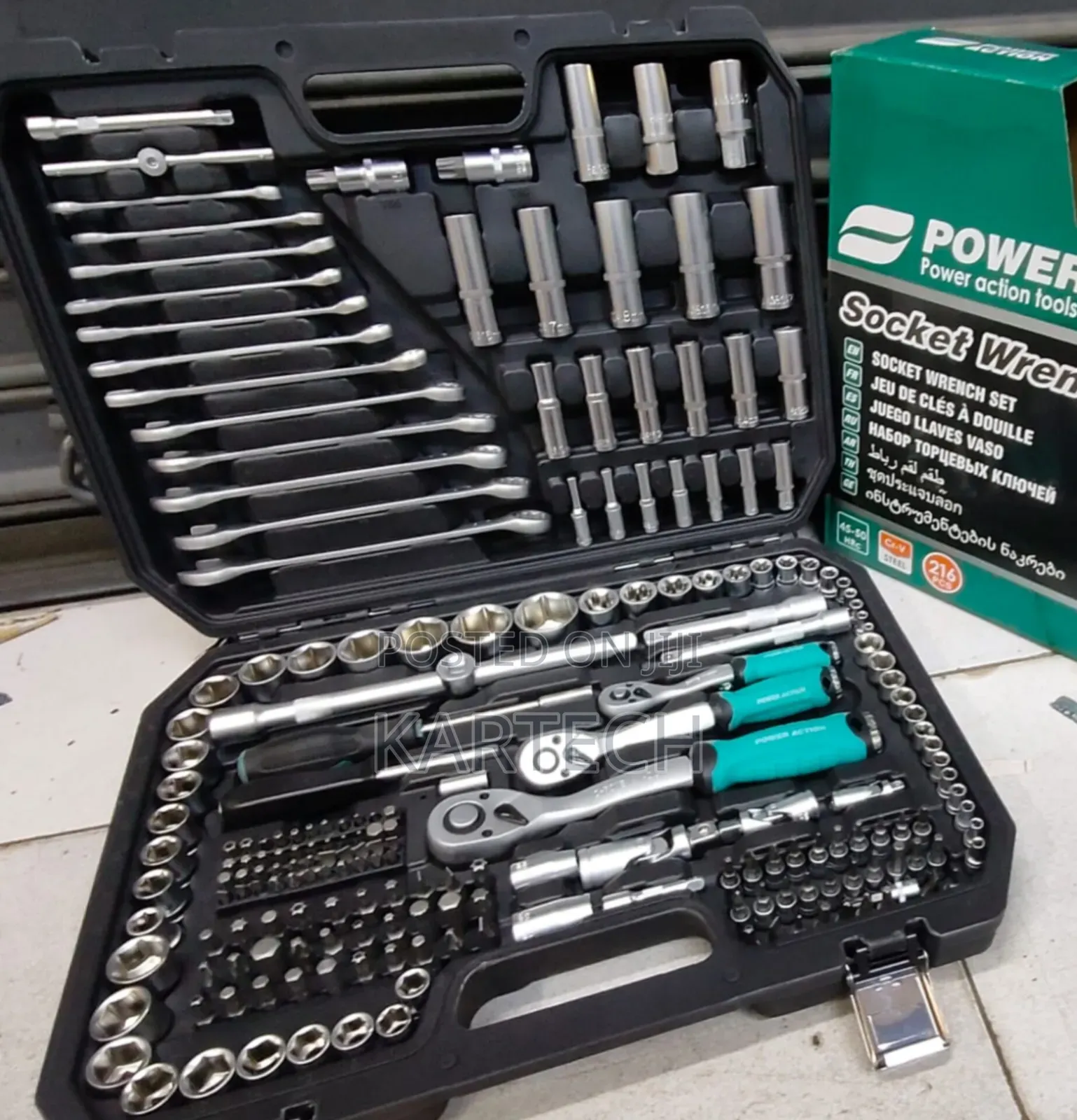 Power Action Wrench Tool Set 216 Pieces.