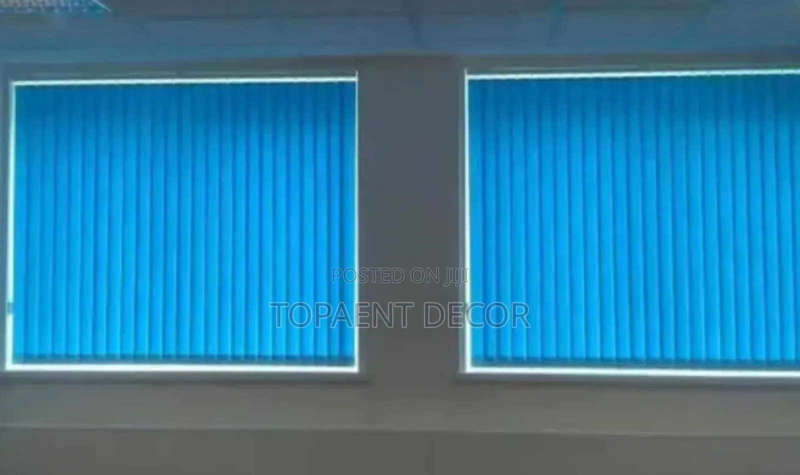 Sky Blue Vertical Office Window Blinds