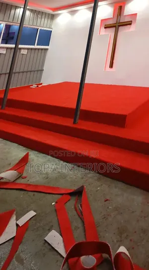 USA Red Carpets Church Altar Floor Wall to Wall Carpets Rugs