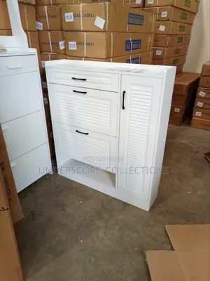 *Slim Modern Shoe Cabinet/Entrance Cabinet in White .