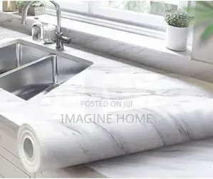 White/Black Marble Contact Paper Wall Decor