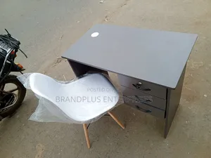 Dark Gray Office/Home Study Table and Eames Chair