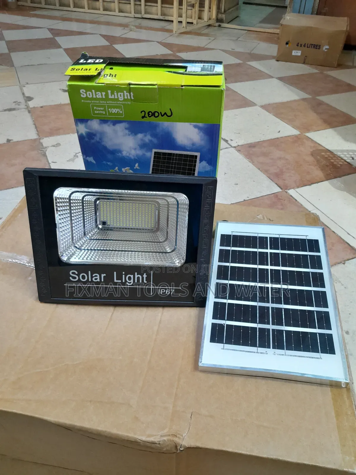 New LED Solar Light 200watts + Panel