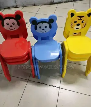 Cartooned Strong Beautiful Plastic Kids Chairs