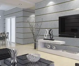 Beautiful Dark Grey 3D Wallpaper Wall Decor