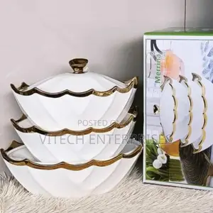 Oval Serving Pot Gold