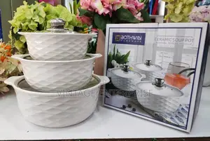 3pcs Ceramic Soup Pot