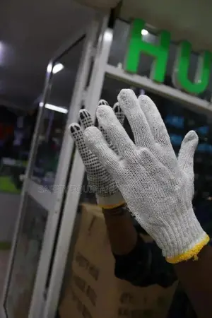 Cotton Gloves With Rubber Dots