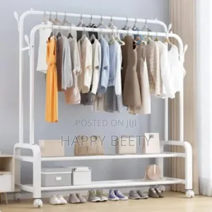 Multifunctional Clothrack With Lower Integrated Shoe Rack