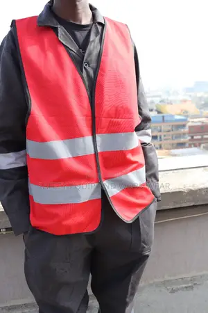 120gsm Red Reflctive Vest(Velcro Closure)