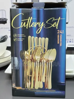 Gold Cutlery Set 24 Pieces