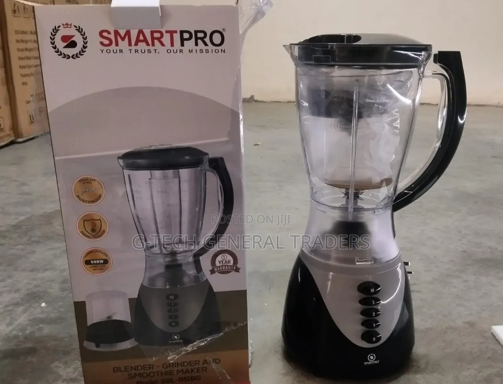 Smartpro Heavy Duty 500w Blender With Grinder