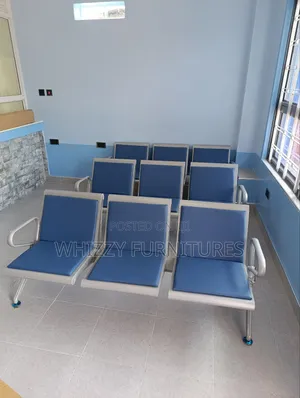 Blue Heavy-Duty Visitors Bench