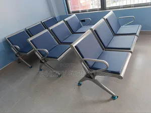Blue Heavy-Duty Waiting Chair