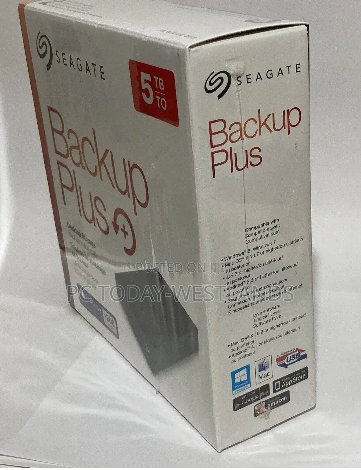 Seagate Backup Plus 5TB External USB 3.0 Hard Drive, Black