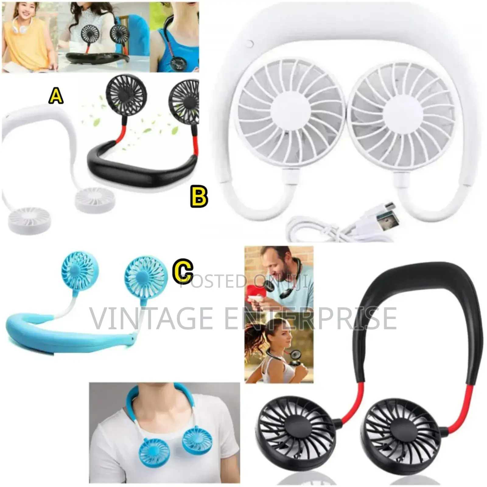 Neck Hanging Neck Fan Portable Cooling Fan