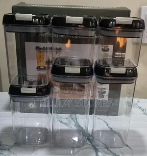 6pcs Acrylic Air Tight Food Storage Container