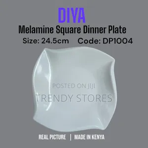 Diya Melamine Square Dinner Plate