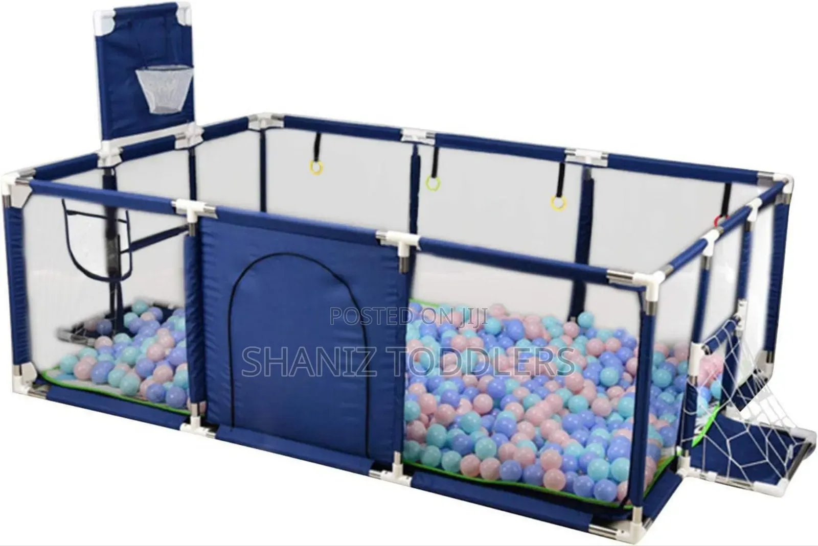 Blue Rectangular Playpen Fence