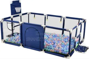 Blue Rectangular Playpen Fence
