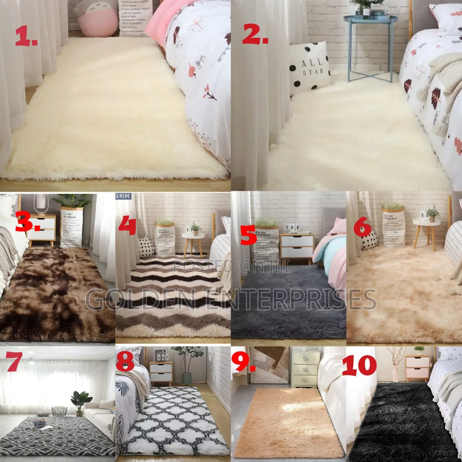 Warm Soft Bedside Fluffy Mats, Size:* 120cm*180cm