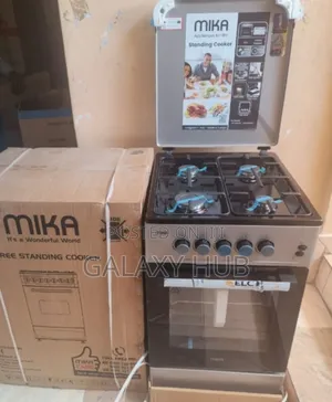 Mika Standing Cooker, 50 X 60, All Gas Burner Oven, Silver