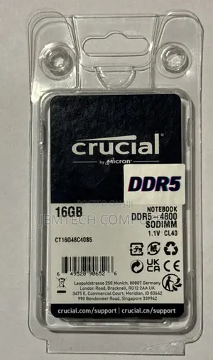 Crucial - 16gb Ddr5 Ram Laptop 4800mhz \\ 16gb Ram Crucial
