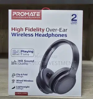 Promate High Fidelity Over-Ear Wireless Headphones-Laboca