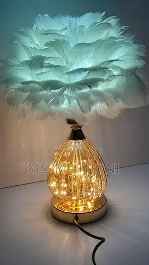 Crystal Feather Lamp Table