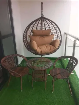 Swing Chair and Outdoor Seats and Table
