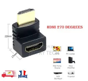 HDMI Male to Cable Female Connector Adapter 90° Right Angle