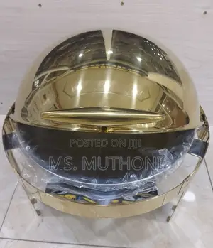 8 Litres Roll Top Heavy Gauge Gold Chaffing Dish