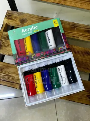 Acrylic Paint Set 6 Colours Liquid Acrylic Paint