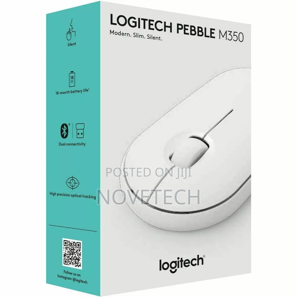Logitech Pebble Mouse M350s Wireless Bluetooth Silent