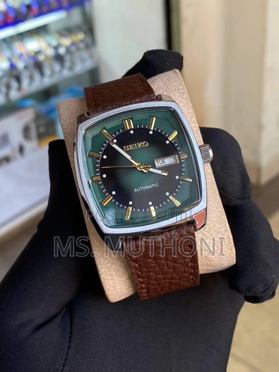 Seiko Leather Automatic Watch