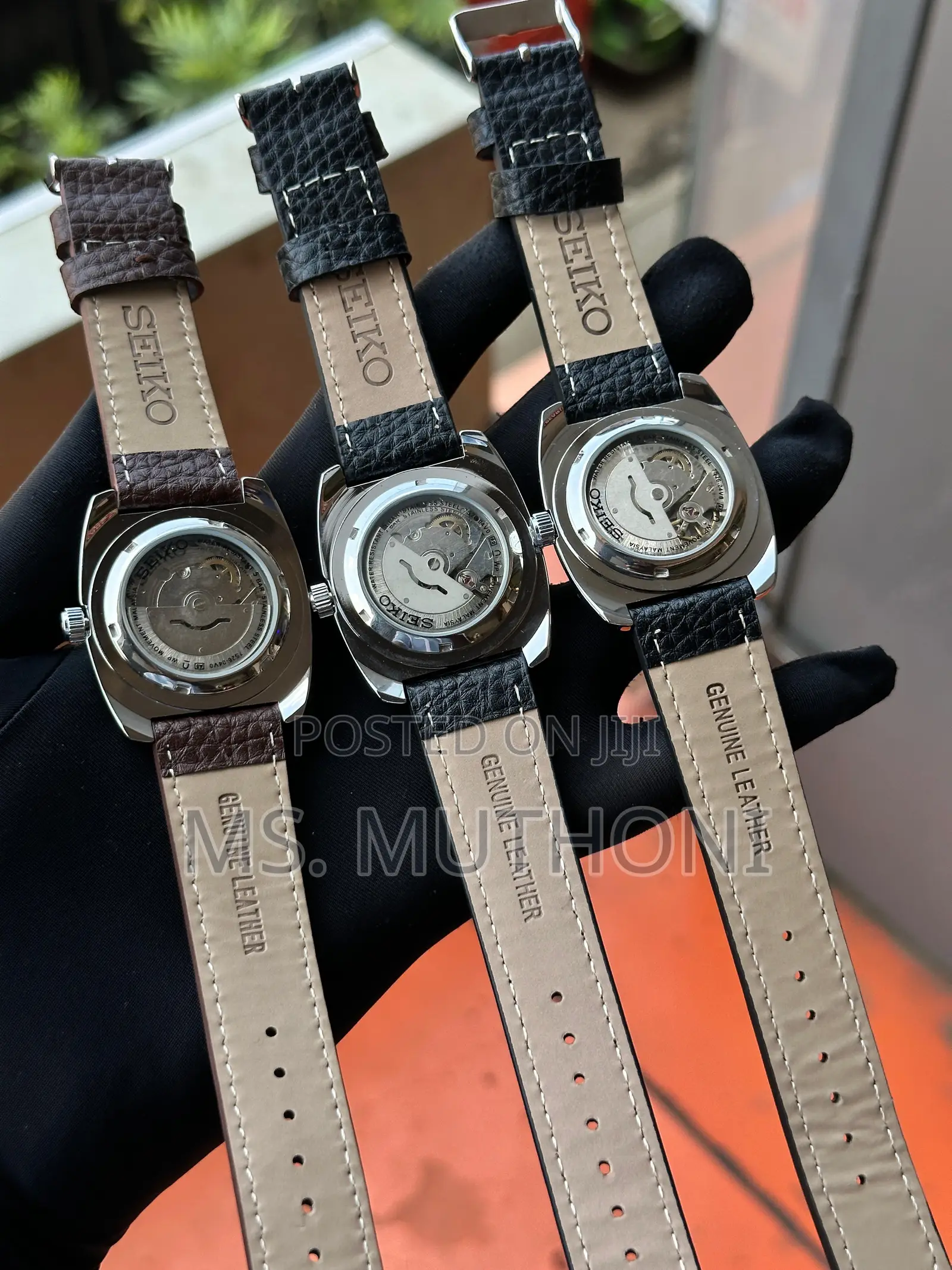 Seiko Leather Automatic Watch