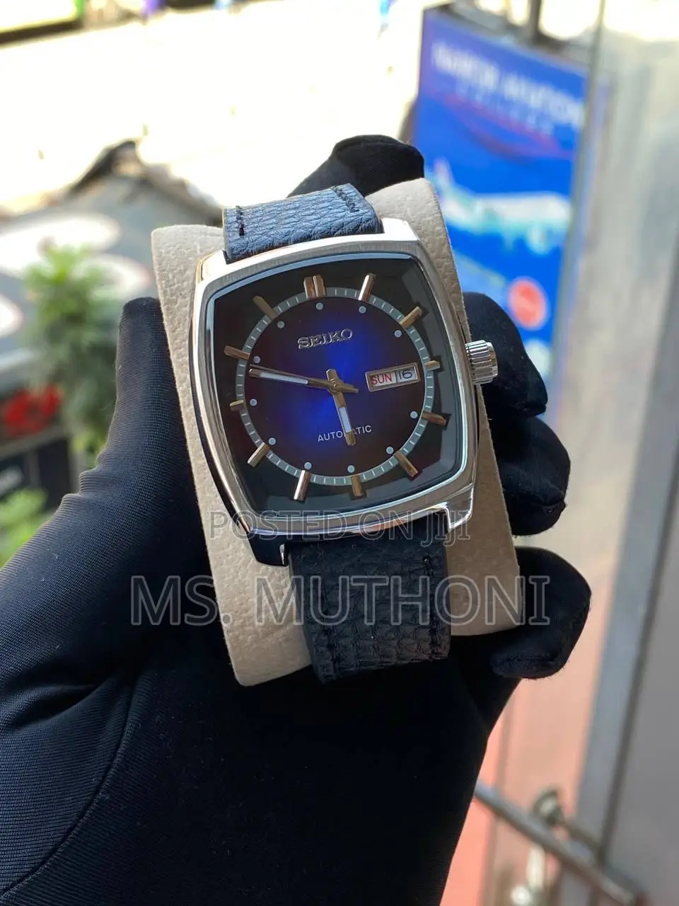 Seiko Leather Automatic Watch
