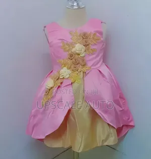 Goldish Pink Girls Dress