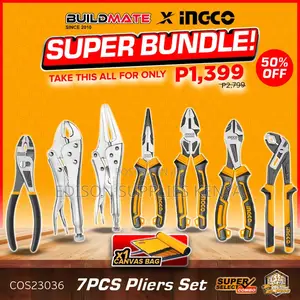 Ingco 7pcs Pliers Set Heavy Duty Combination,Diagonal,Grip