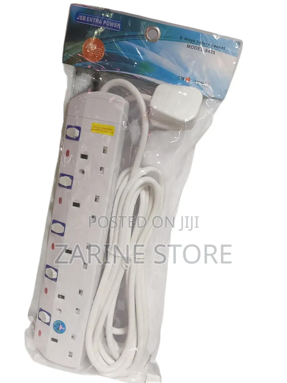 JSB Extra Power Extension 5 Ways 5 Metres Corded